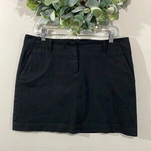 Victoria’s Secret Body By Victoria Black Cotton Stretch  Chino Skirt 12